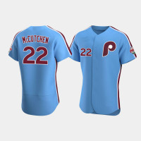 Men's Philadelphia Phillies #22 Andrew McCutchen Light Blue Authentic Alternate Jersey