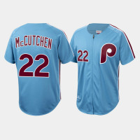 Philadelphia Phillies Andrew McCutchen Men's Light Blue Cooperstown Collection Authentic Jersey