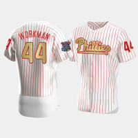 Men's Philadelphia Phillies #44 Brandon Workman White 2008 World Series Champions Jersey