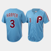 Philadelphia Phillies Bryce Harper Men's Light Blue Cooperstown Collection Authentic Jersey