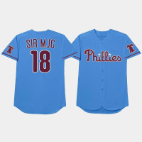 Men's Philadelphia Phillies #18 Didi Gregorius 2021 Players' Weekend Sir MJG Blue Jersey