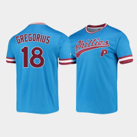 Philadelphia Phillies Didi Gregorius Men's Light Blue V-Neck Cooperstown Collection Jersey