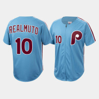 Philadelphia Phillies J.T. Realmuto Men's Light Blue Cooperstown Collection Authentic Jersey