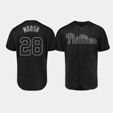 Men's Philadelphia Phillies Authentic #28 Mike Morin 2019 Players' Weekend Black Moosh Jersey