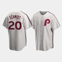 Men's Philadelphia Phillies #20 Mike Schmidt Cooperstown Collection Home White Jersey