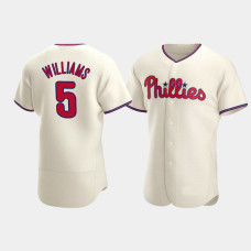 Men's Philadelphia Phillies #5 Nick Williams Cream Authentic 2020 Alternate Jersey