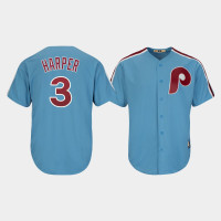 Bryce Harper Philadelphia Phillies Light Blue Cool Base Cooperstown Player Jersey Bryce Harper Philadelphia Phillies Light Blue Cool Base Cooperstown Player Jersey