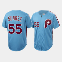 Philadelphia Phillies Ranger Suarez Men's Light Blue Cooperstown Collection Authentic Jersey