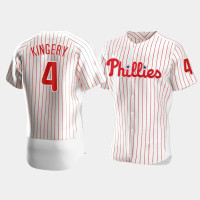Men's Philadelphia Phillies #4 Scott Kingery White Authentic Jersey