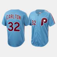 Philadelphia Phillies Steve Carlton Men's Light Blue Cooperstown Collection Authentic Jersey