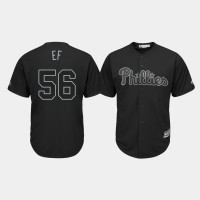 Philadelphia Phillies #56 Zach Eflin 2019 Players' Weekend EF Black Replica Jersey Men's Philadelphia Phillies #56 Zach Eflin 2019 Players' Weekend EF Black Replica Jersey Men's