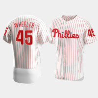 Men's Philadelphia Phillies #45 Zack Wheeler White Authentic Jersey