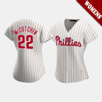 Women's Philadelphia Phillies Andrew McCutchen #22 White Replica 2020 Home Jersey