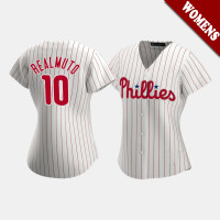 Women's Philadelphia Phillies J.T. Realmuto #10 White Replica 2020 Home Jersey