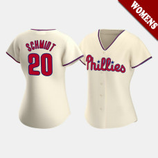 Women's Philadelphia Phillies Mike Schmidt #20 Cream Replica 2020 Alternate Jersey