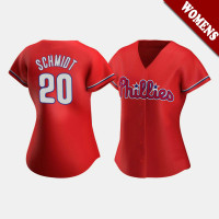 Women's Philadelphia Phillies Mike Schmidt #20 Red Replica 2020 Alternate Jersey