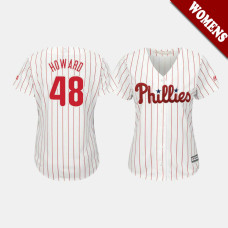 Women's Philadelphia Phillies Spencer Howard #48 White Cool Base Home Jersey