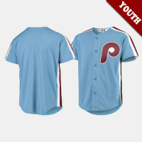 Philadelphia Phillies Light Blue Cooperstown Collection Cool Base Replica Jersey Youth