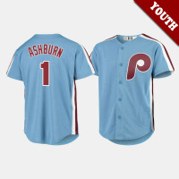 Youth Philadelphia Phillies Richie Ashburn #1 Light Blue Cooperstown Collection Replica Cool Base Jersey