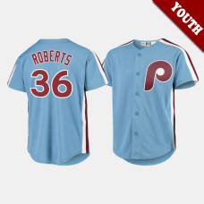 Youth Philadelphia Phillies Robin Roberts #36 Light Blue Cooperstown Collection Replica Cool Base Jersey