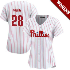 Alec Bohm #28 Philadelphia Phillies Women's Home Jersey - White Limited