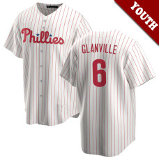 Doug Glanville #6 Philadelphia Phillies Youth Home Retired Player Jersey - White Replica