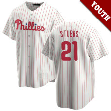 Garrett Stubbs #21 Philadelphia Phillies Youth Home Jersey - White Replica