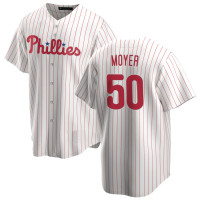 Jamie Moyer #50 Philadelphia Phillies Home Retired Player Jersey - White Replica