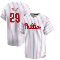 John Kruk #29 Philadelphia Phillies Home Retired Player Jersey - White Elite John Kruk #29 Philadelphia Phillies Home Retired Player Jersey - White Elite