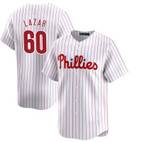 Max Lazar #60 Philadelphia Phillies Home Jersey - White Elite Max Lazar #60 Philadelphia Phillies Home Jersey - White Elite