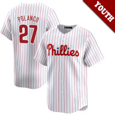 Placido Polanco #27 Philadelphia Phillies Youth Home Retired Player Jersey - White Elite