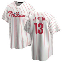 Rafael Marchan #13 Philadelphia Phillies Home Jersey - White Replica Rafael Marchan #13 Philadelphia Phillies Home Jersey - White Replica