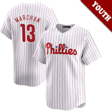 Rafael Marchan #13 Philadelphia Phillies Youth Home Jersey - White Elite