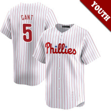 Ron Gant #5 Philadelphia Phillies Youth Home Retired Player Jersey - White Elite