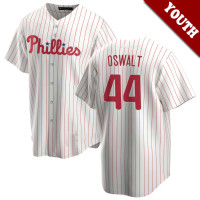 Roy Oswalt #44 Philadelphia Phillies Youth Home Retired Player Jersey - White Replica