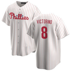Shane Victorino #8 Philadelphia Phillies Home Retired Player Jersey - White Replica
