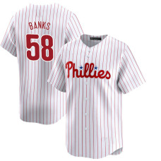 Tanner Banks #58 Philadelphia Phillies Home Jersey - White Elite