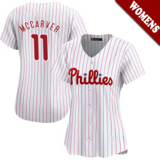 Tim McCarver #11 Philadelphia Phillies Women's Home Retired Player Jersey - White Limited