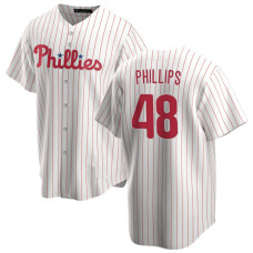 Tyler Phillips #48 Philadelphia Phillies Home Jersey - White Replica