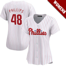 Tyler Phillips #48 Philadelphia Phillies Women's Home Jersey - White Limited